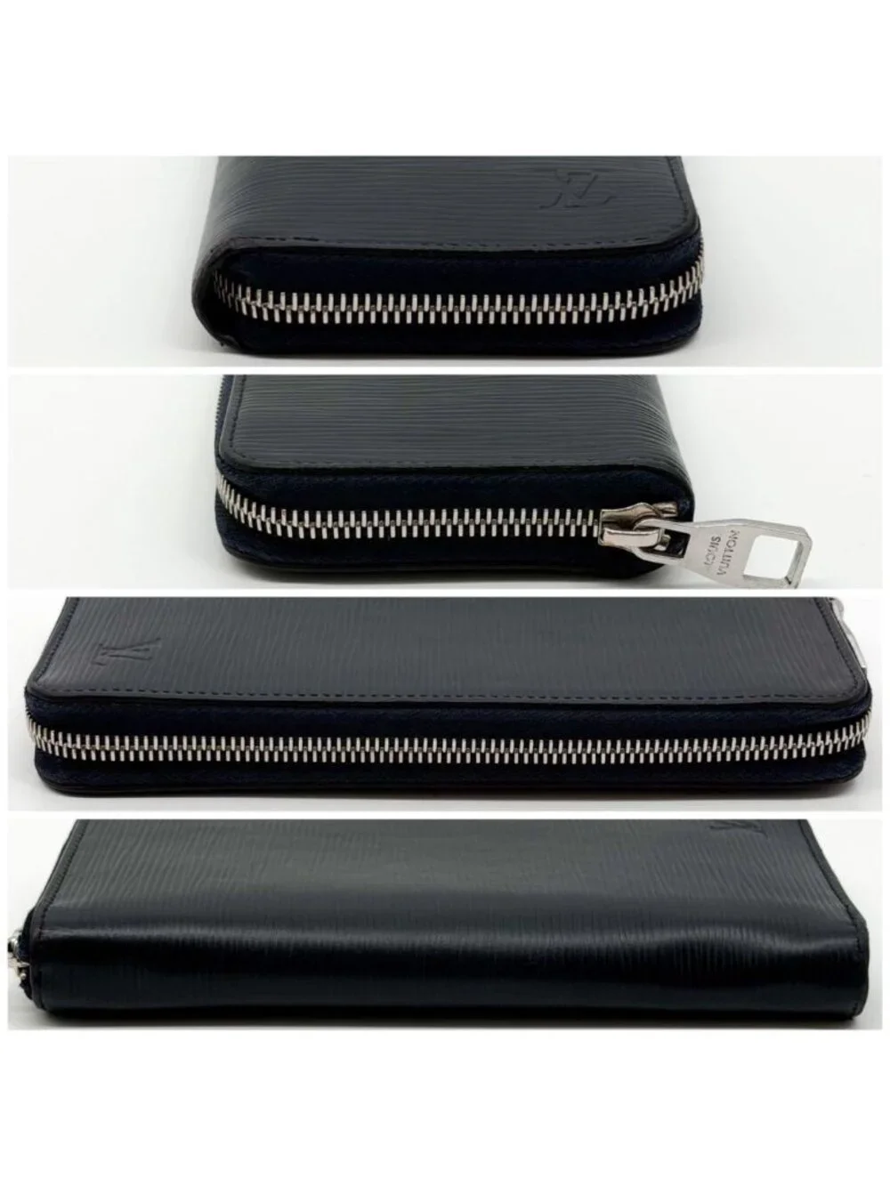Louis Vuitton Zippy Wallet Vertical Epi Navy Round